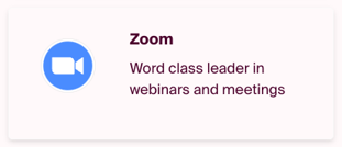 Click the Zoom integration