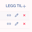 or å redigere og legge til flere koblinger eller billetter bruker man hurtigtastene