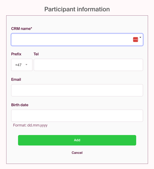 Preview image of the participant information form