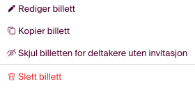 skjult billett