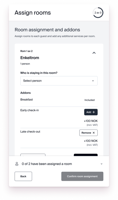 Acommodation addon registration