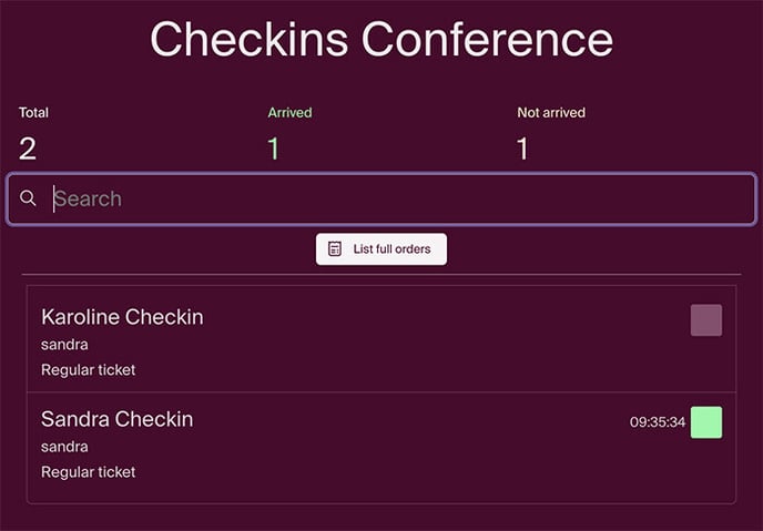 Checkin conference