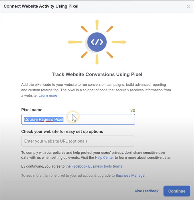 Track website conversions