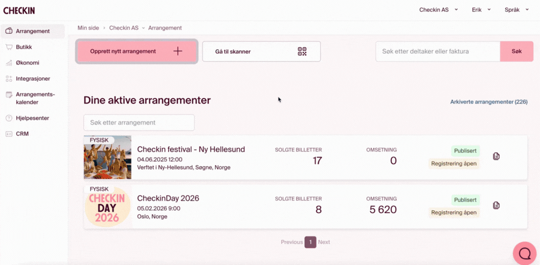 Prøv vår interaktiv demo