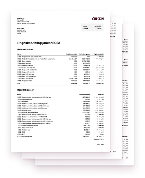 Regnskap-oppgjørsrapport-regnskapbilag
