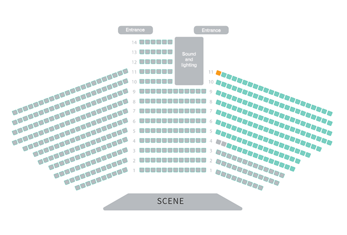 Seating chart for a concert or conference