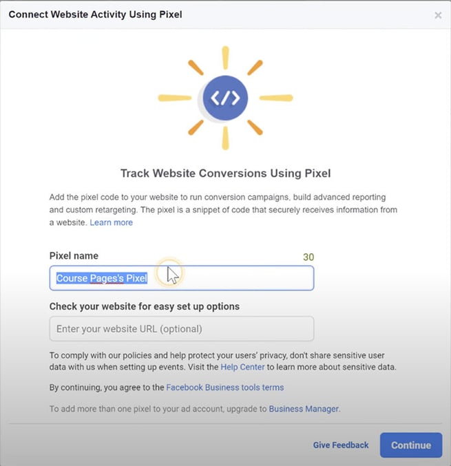 Track website conversions
