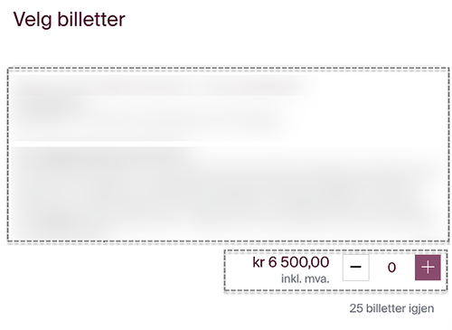 check in i bruk-velg billetter