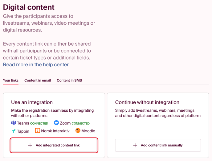 Zoom integration