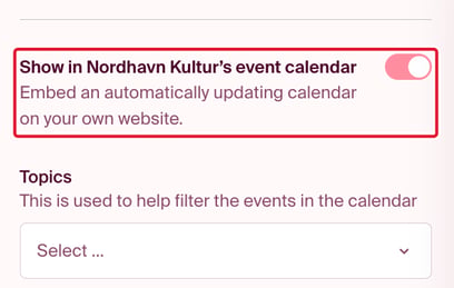 show in calendar