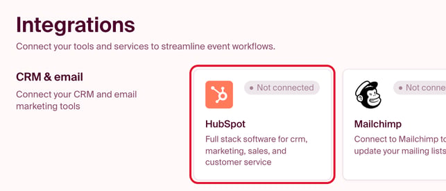 Hubspot integration