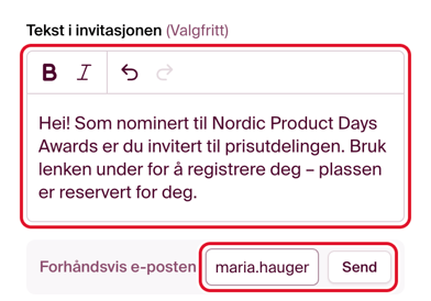 tekst invitasjon kampanje