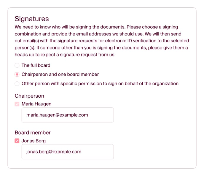 signatures