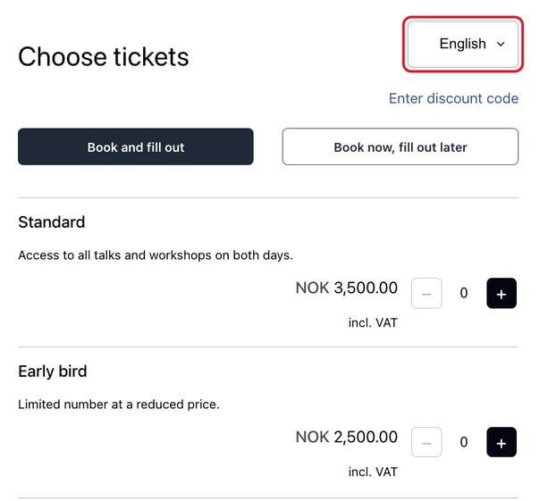 Choose tickets