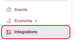 Click integrations in the meny on the left hand side