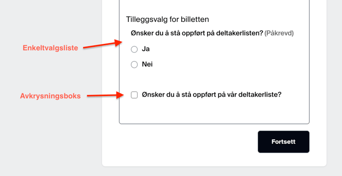 Deltakerliste-tilleggsvalg