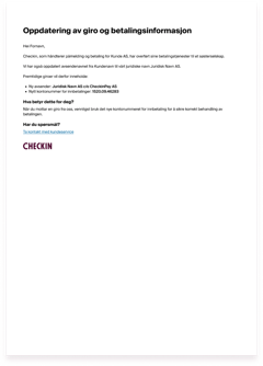 Eksempel på følgebrev til privatpersoner