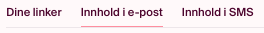 Innhold i e-post