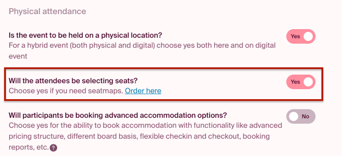 Seatmap initial setup