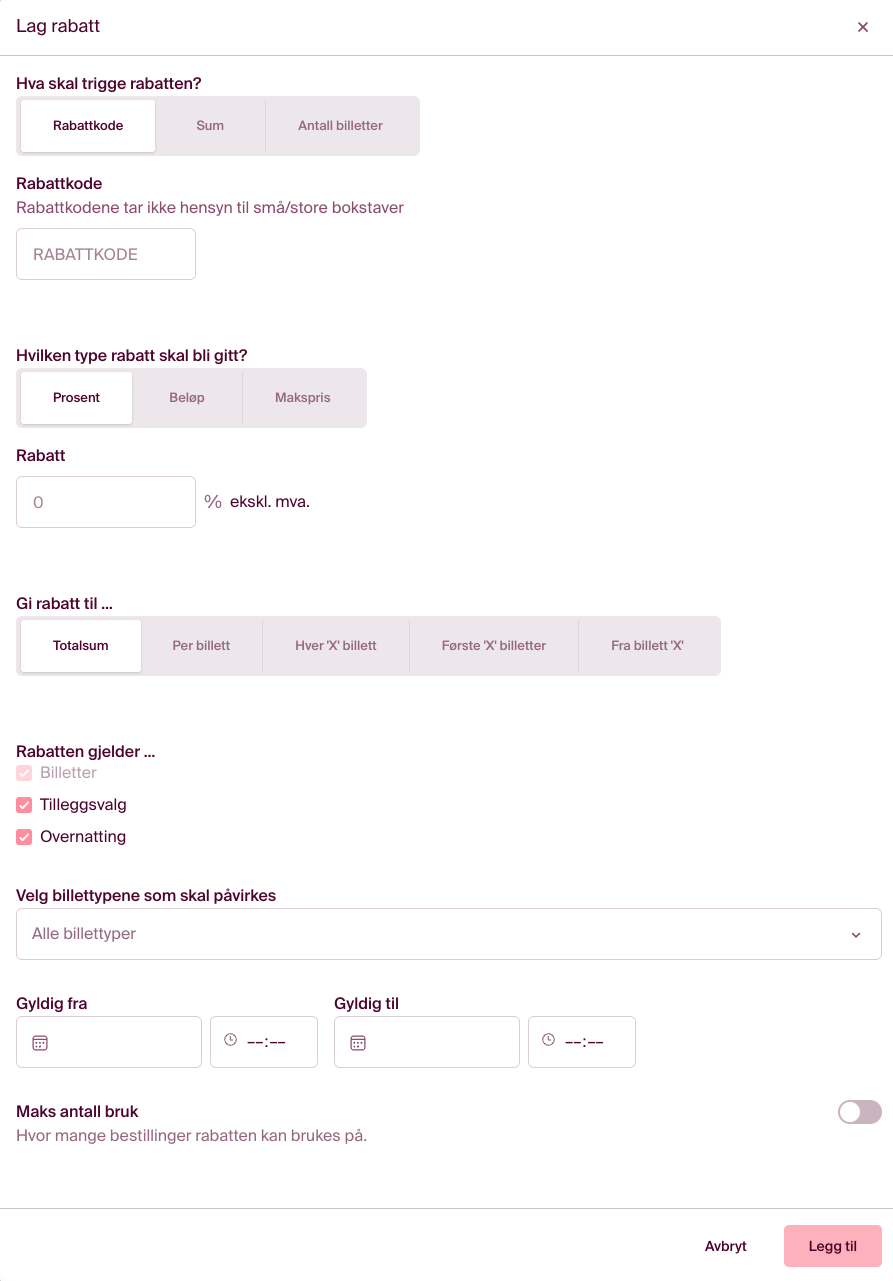 Rabatt-konfiguator