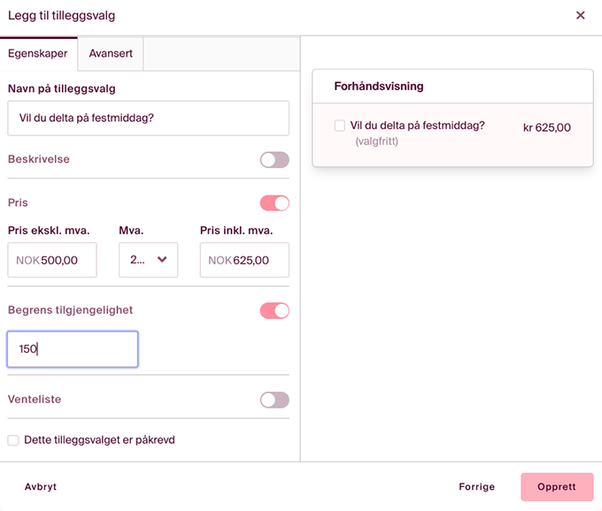 oppsett-skjema-tilleggsvalgegenskaper