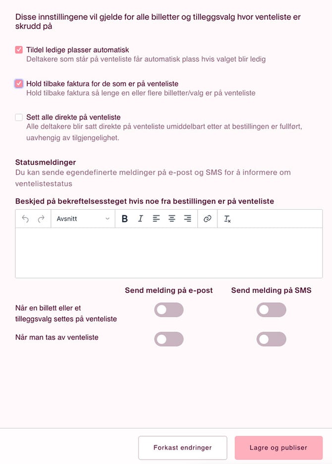 oppsett-venteliste-instillinger