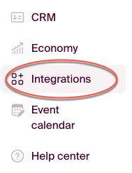 Click integrations in the meny on the left hand side
