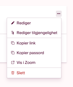 Velg handlingen du ønsker