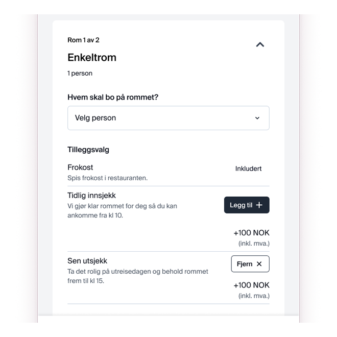 Registrering av tilleggSQ-1
