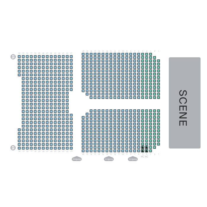 An example of a seat map