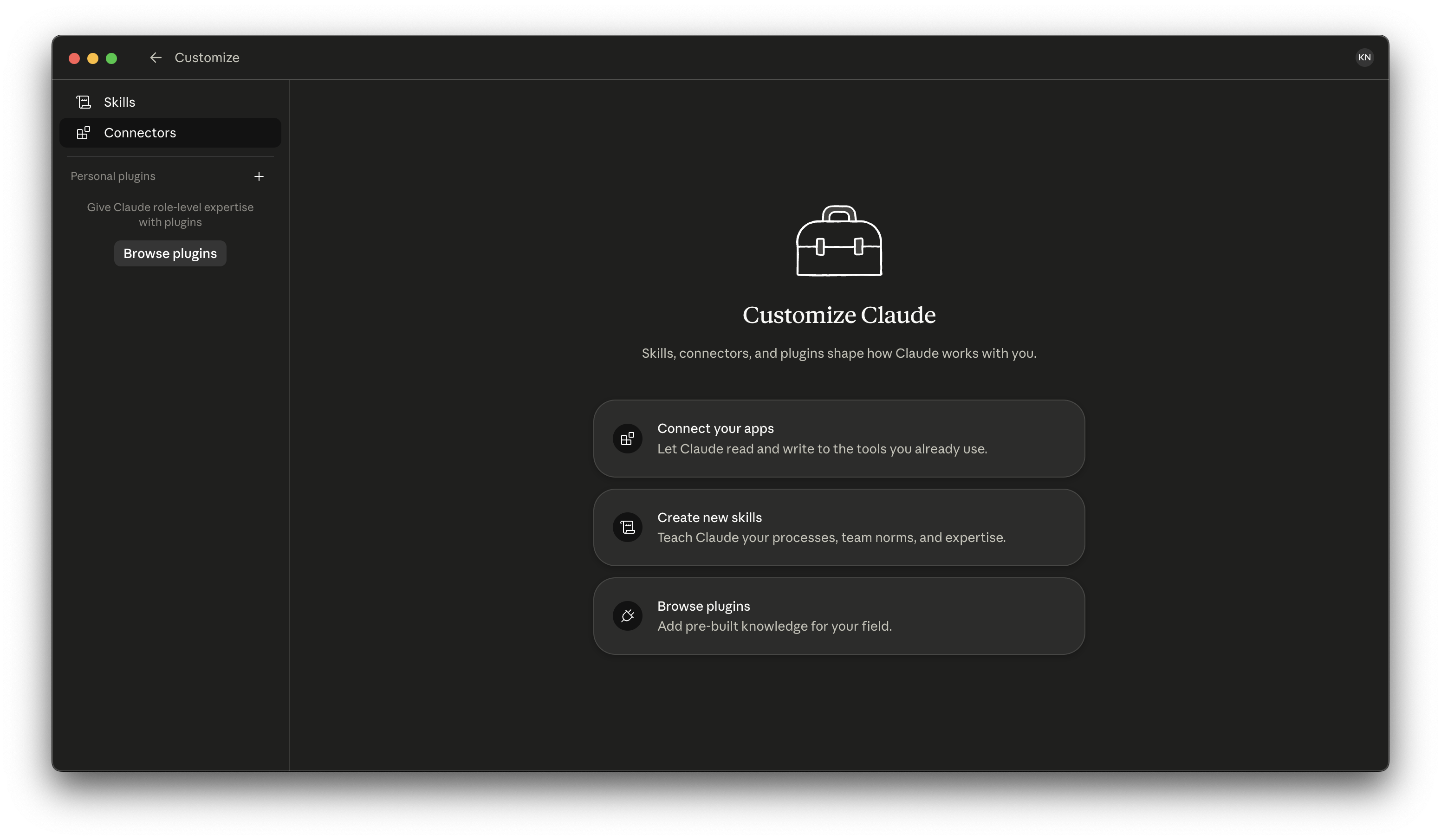 Claude: Customize — Connect your apps