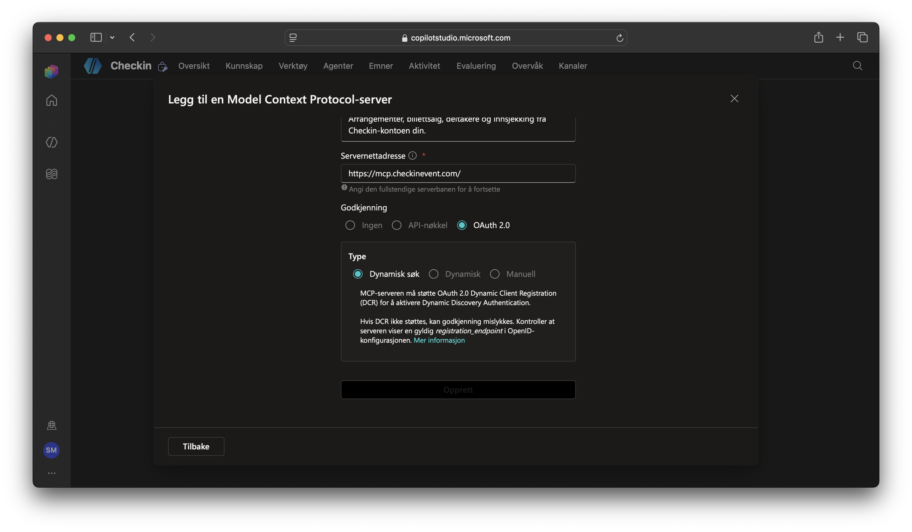 Copilot Studio: Opprett