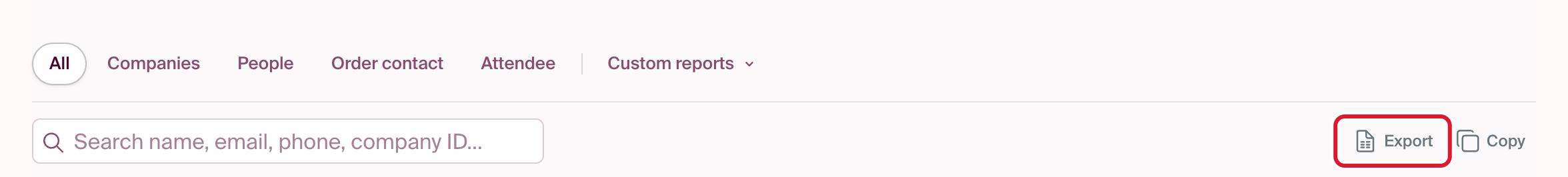 The “Export” button
